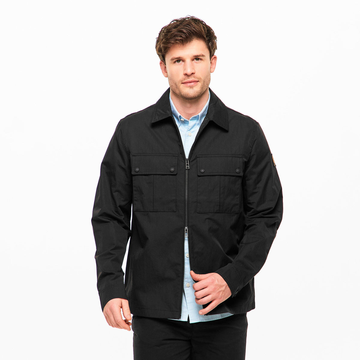 Belstaff Men's Stride Zip Collar Long Sleeve Overshirt