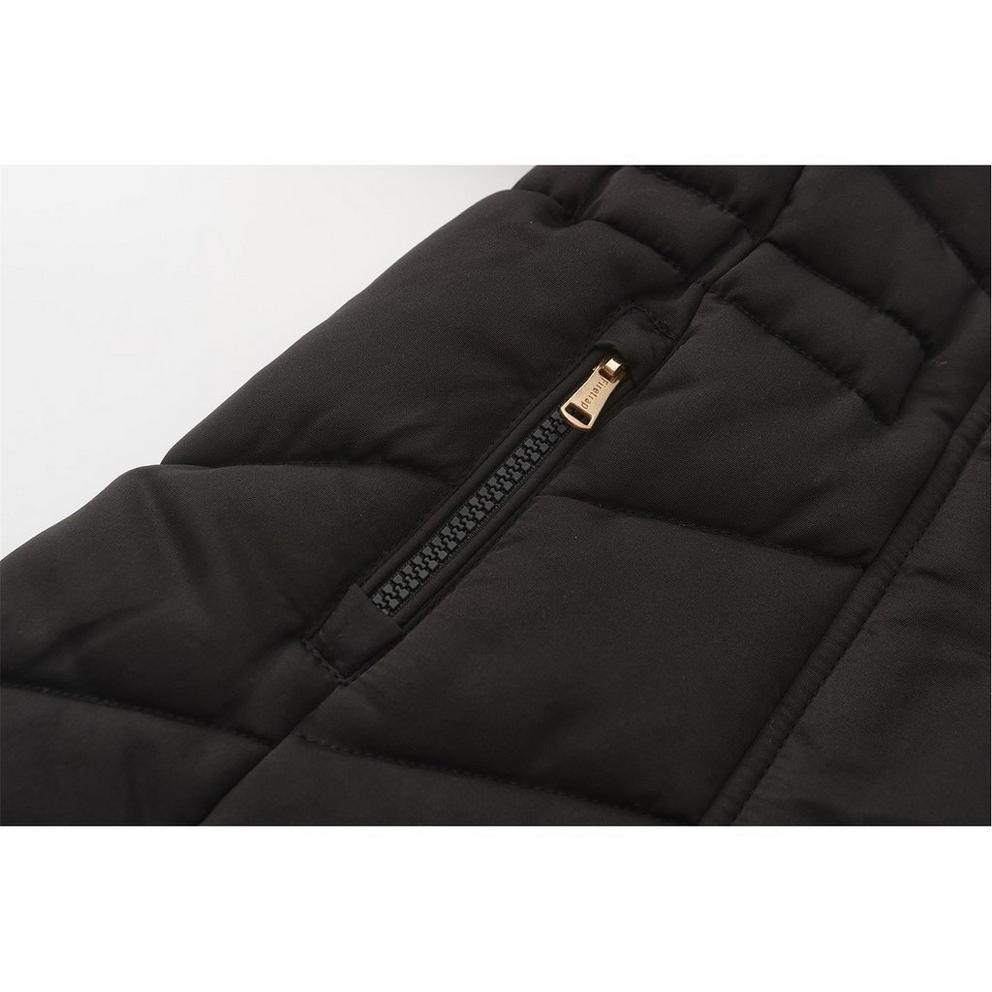 Faux Fur Hooded Long Sleeve Parka