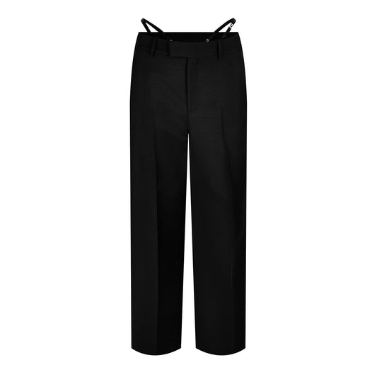Women's Plain Mohair Cutout Tailored Trousers