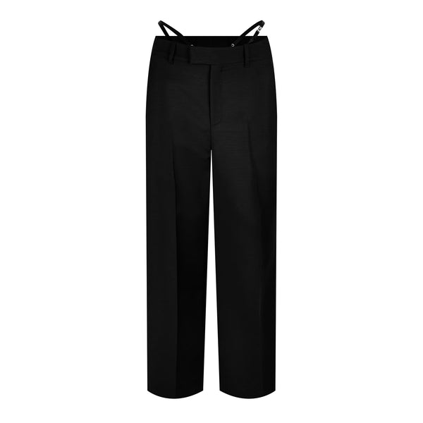 Women's Plain Mohair Cutout Tailored Trousers