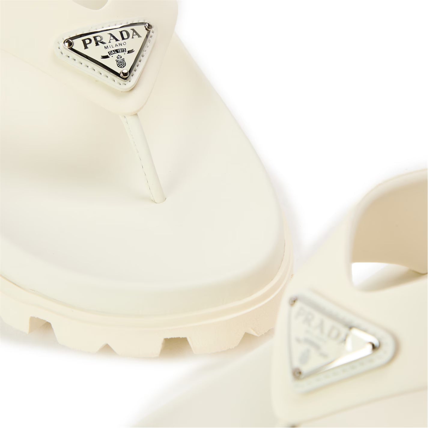PRADA Soft Cage Vinyl Thong Sandals
