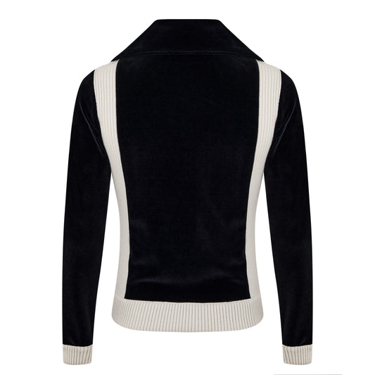 Valentino Men's Chez High-Neck Chenille Cotton Long Sleeve Softshell Jacket