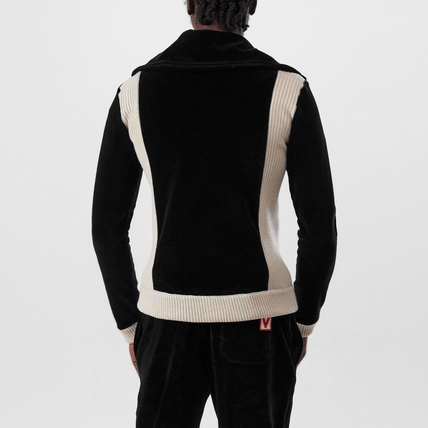 Valentino Men's Chez High-Neck Chenille Cotton Long Sleeve Softshell Jacket