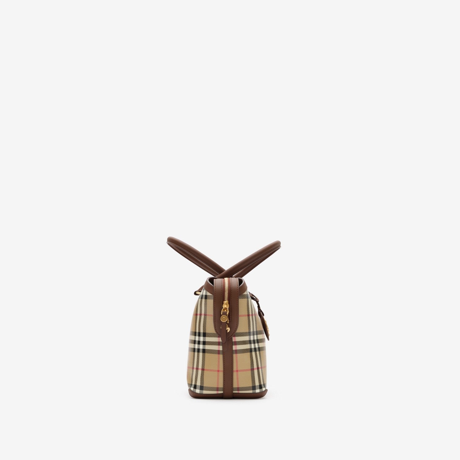 Small Check Zip Tote