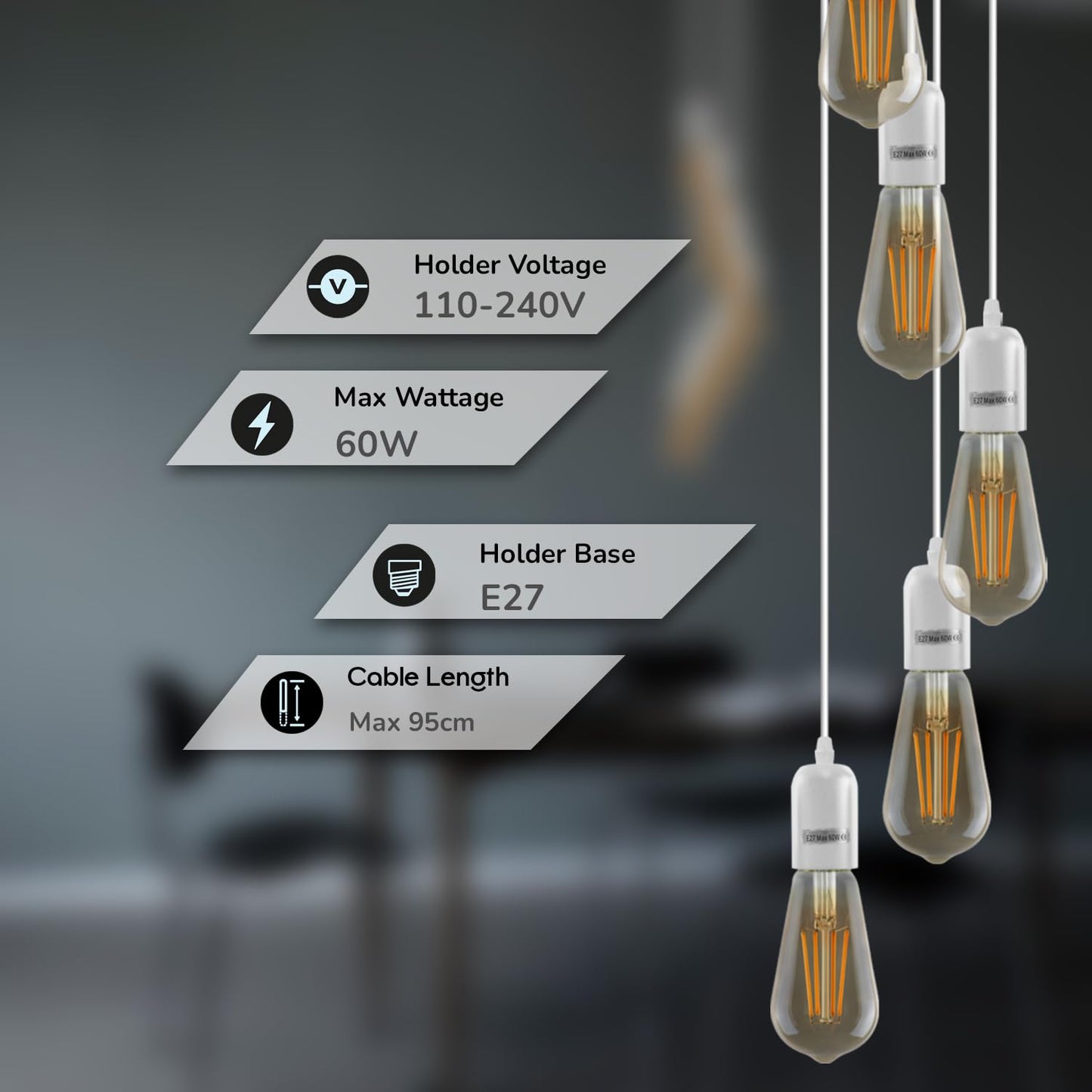 Modern Industrial Style Pendant Light Fitting ~6304 - Interactive Group