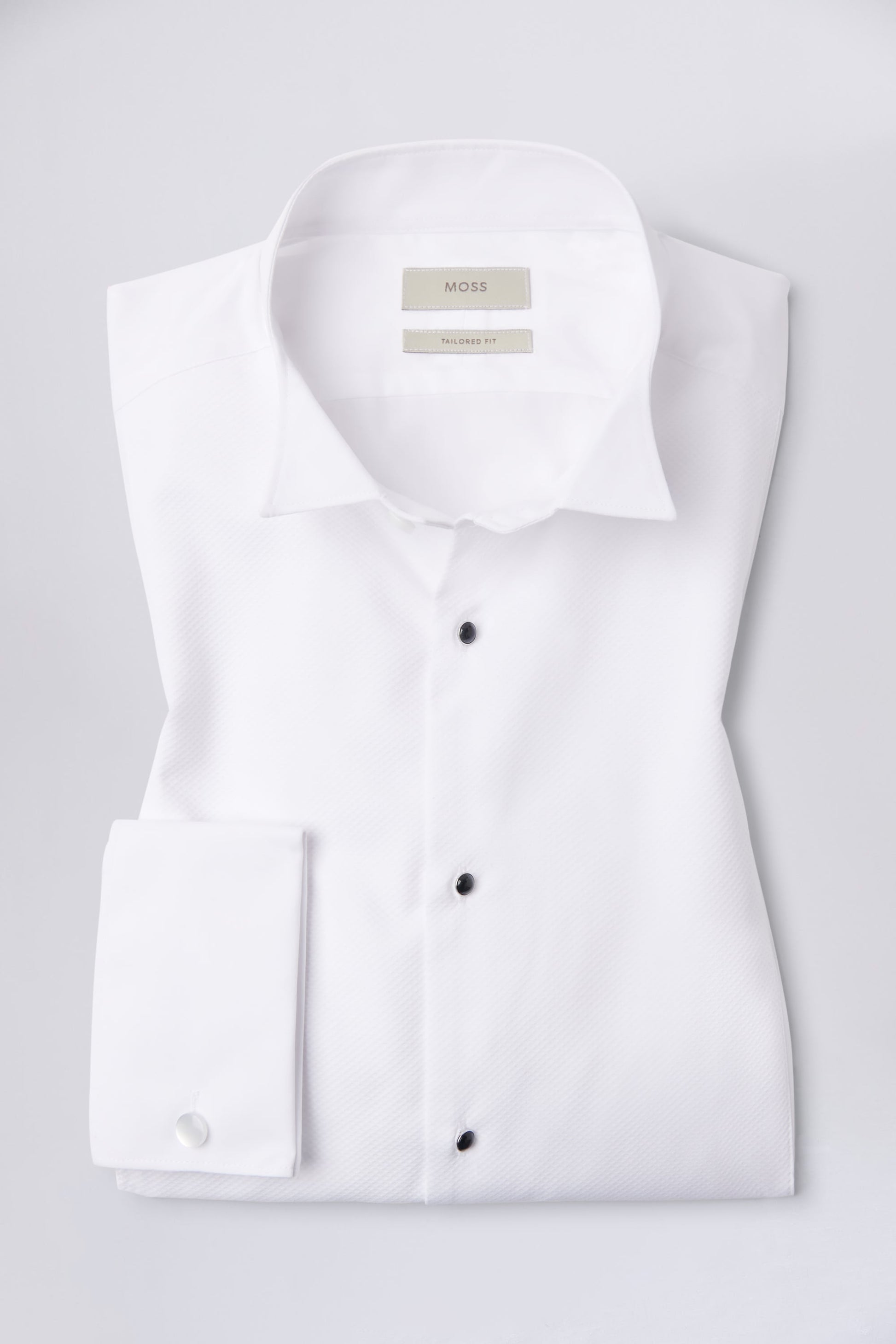 Tailored Fit White Marcella Wing Collar Dress Shirt