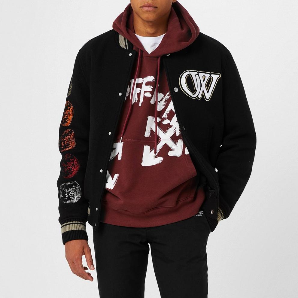 Men's Moon Wool Long Sleeve Varsity Jacket