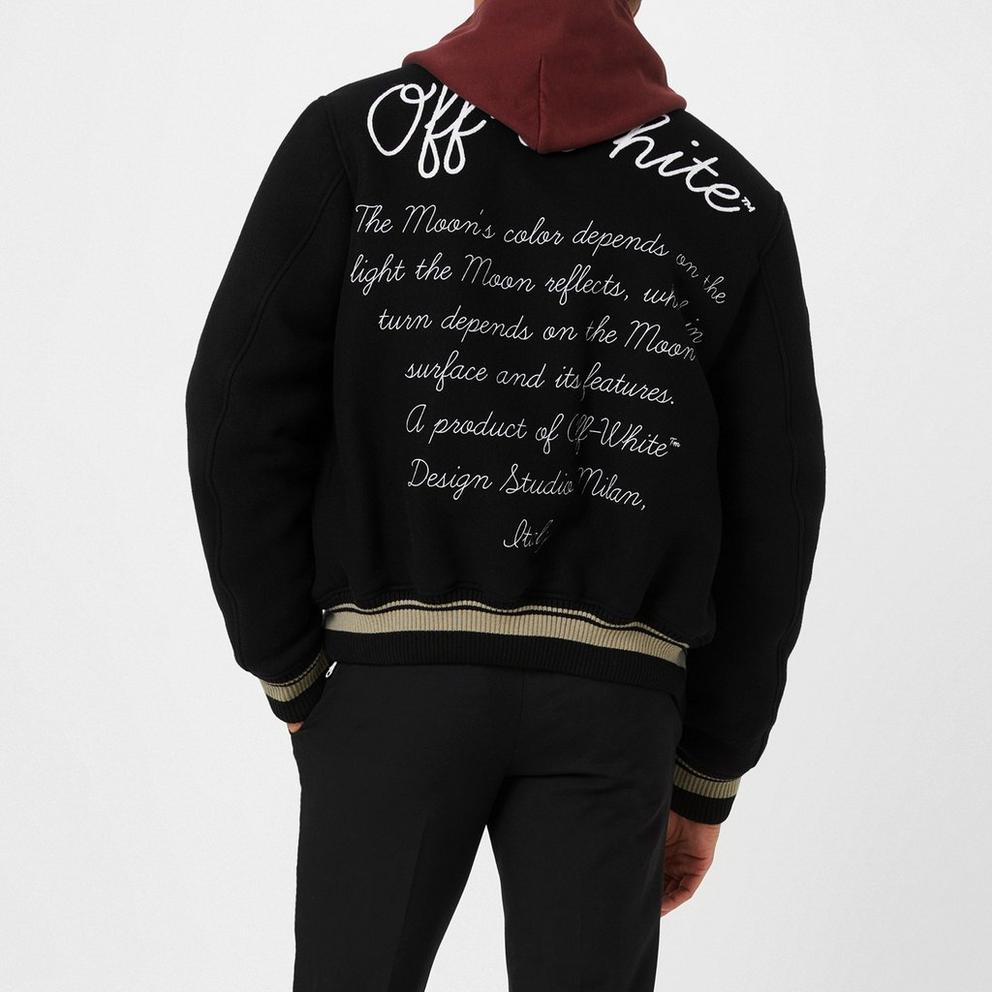 Men's Moon Wool Long Sleeve Varsity Jacket