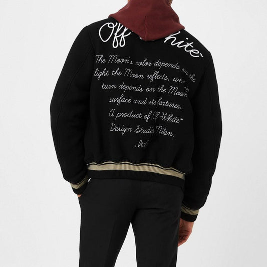 Men's Moon Wool Long Sleeve Varsity Jacket