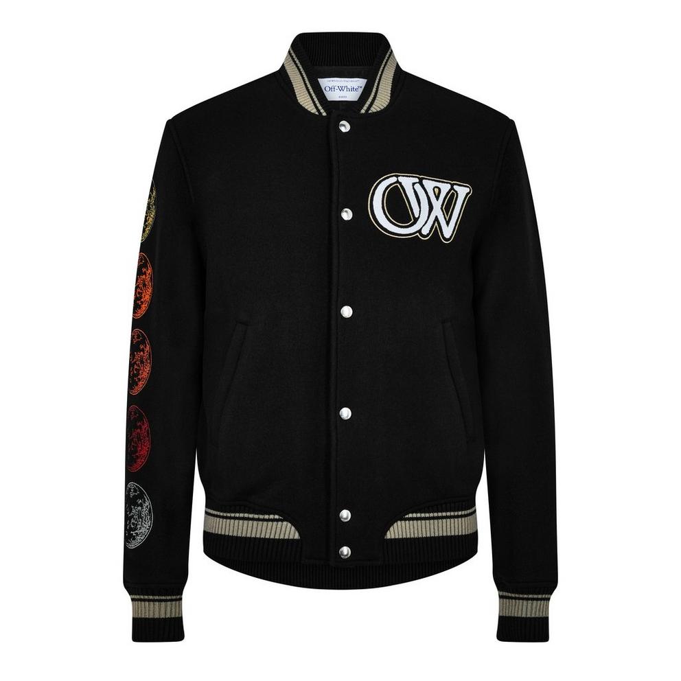 Men's Moon Wool Long Sleeve Varsity Jacket