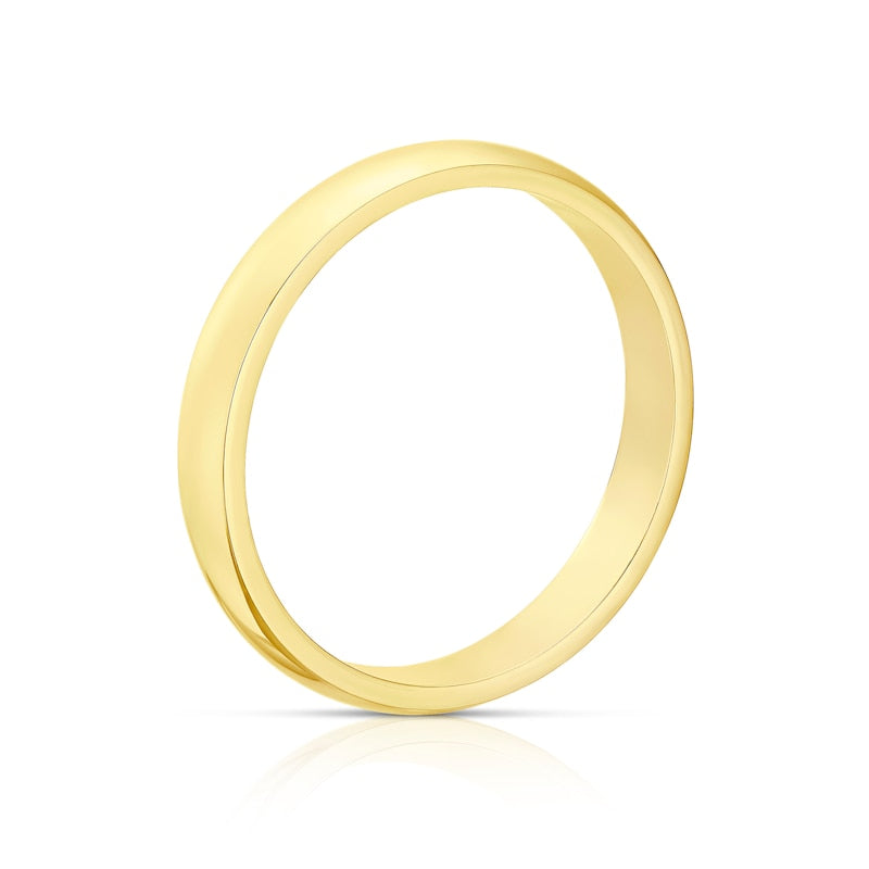 9ct Yellow Gold 3mm Extra Heavy D Shape Ring