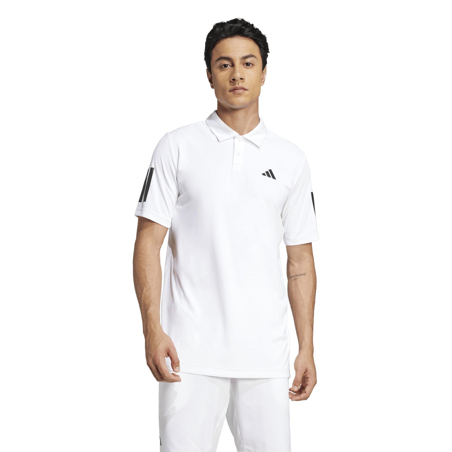 adidas Club 3 Stripe Polo Shirt Mens