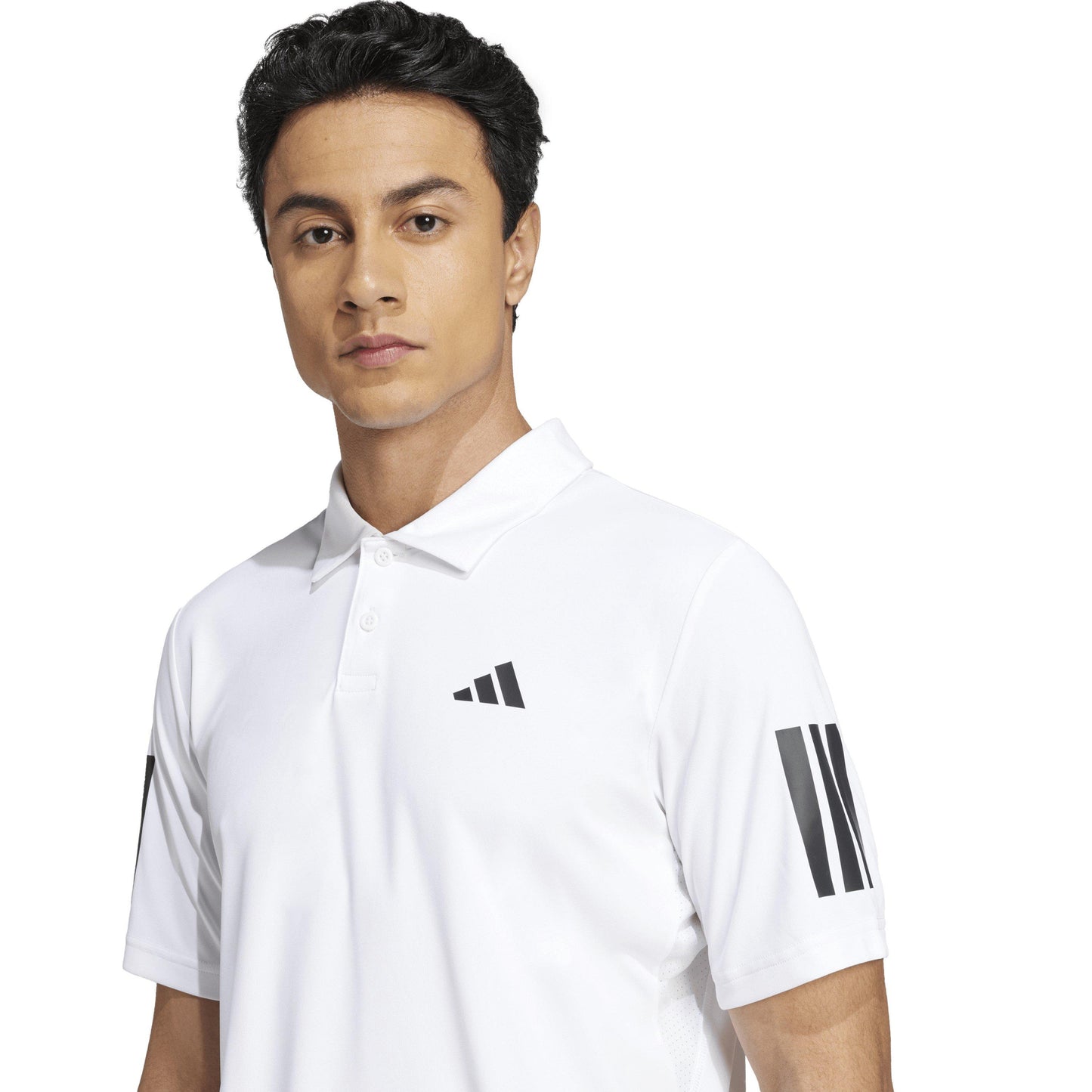 adidas Club 3 Stripe Polo Shirt Mens