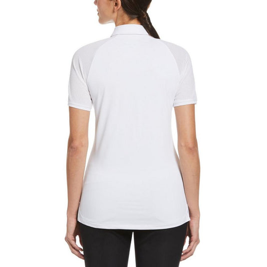 Original Penguin Women's Zipped Asymmetrical Short Sleeve Performance T-Shirt