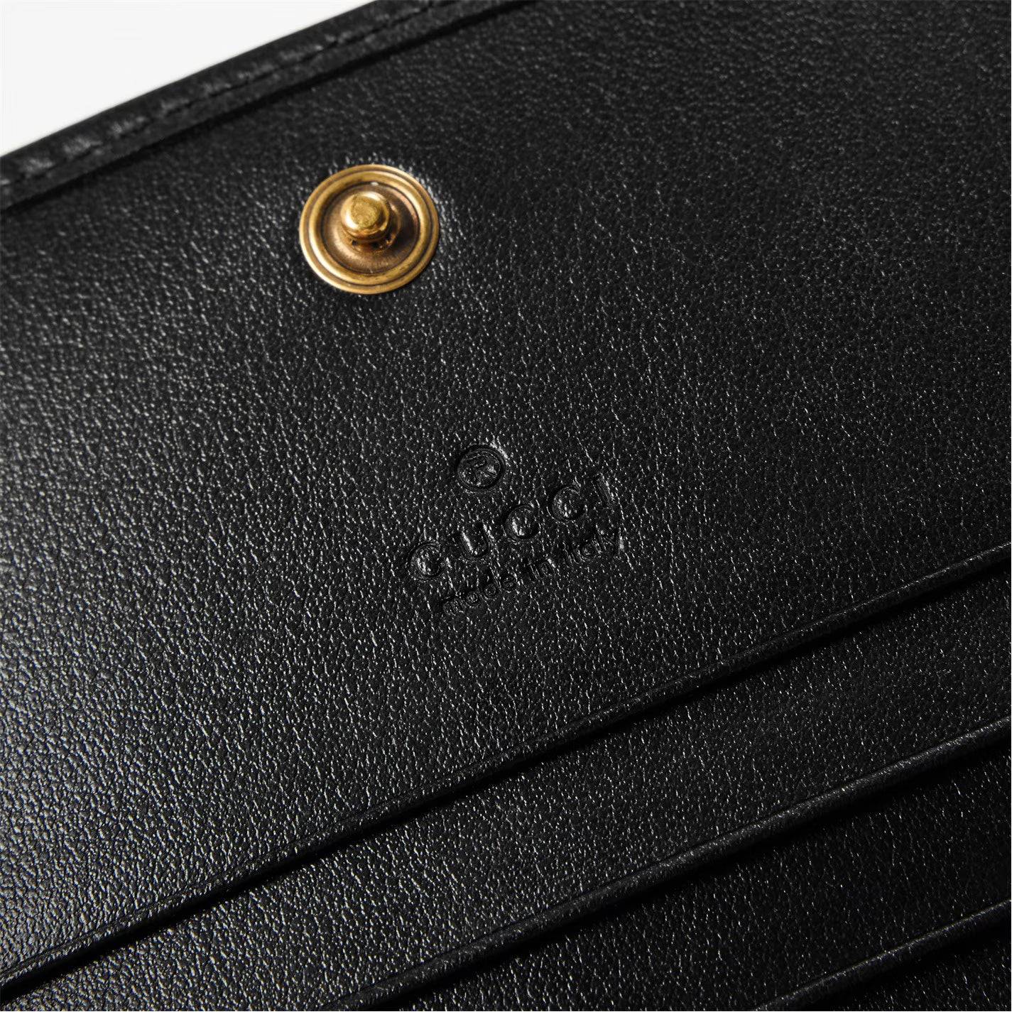Women's GG Motif Leather Marmont Card Case Wallet