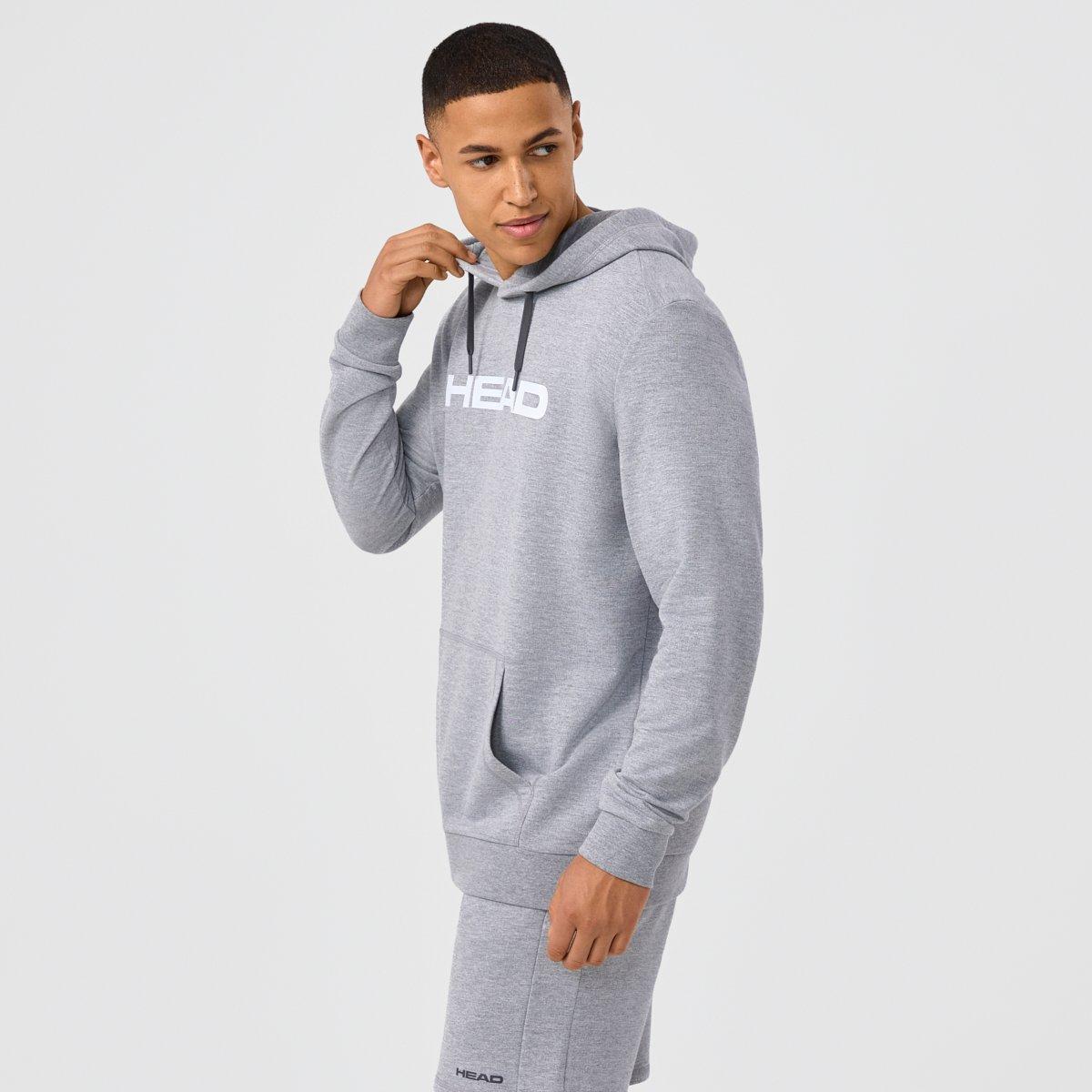 HEAD Men's Club Original Cotton French Terry Long Sleeve Performance Tennis Jacket