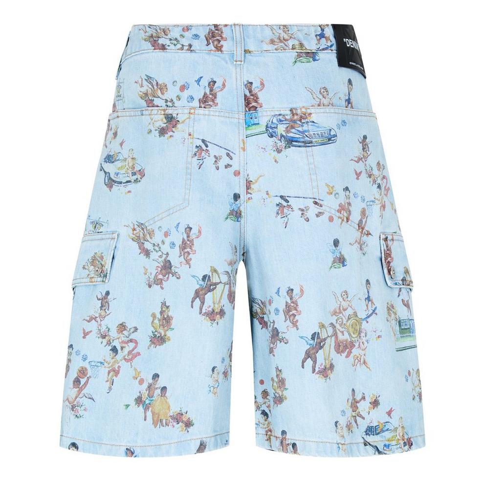 Off White Men's Low Rise Denim Shorts