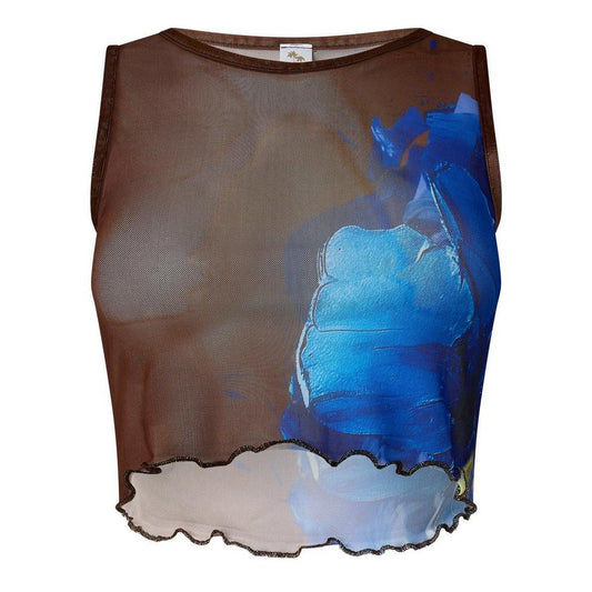 Grace Jacob Women's Sapphire Cropped Top