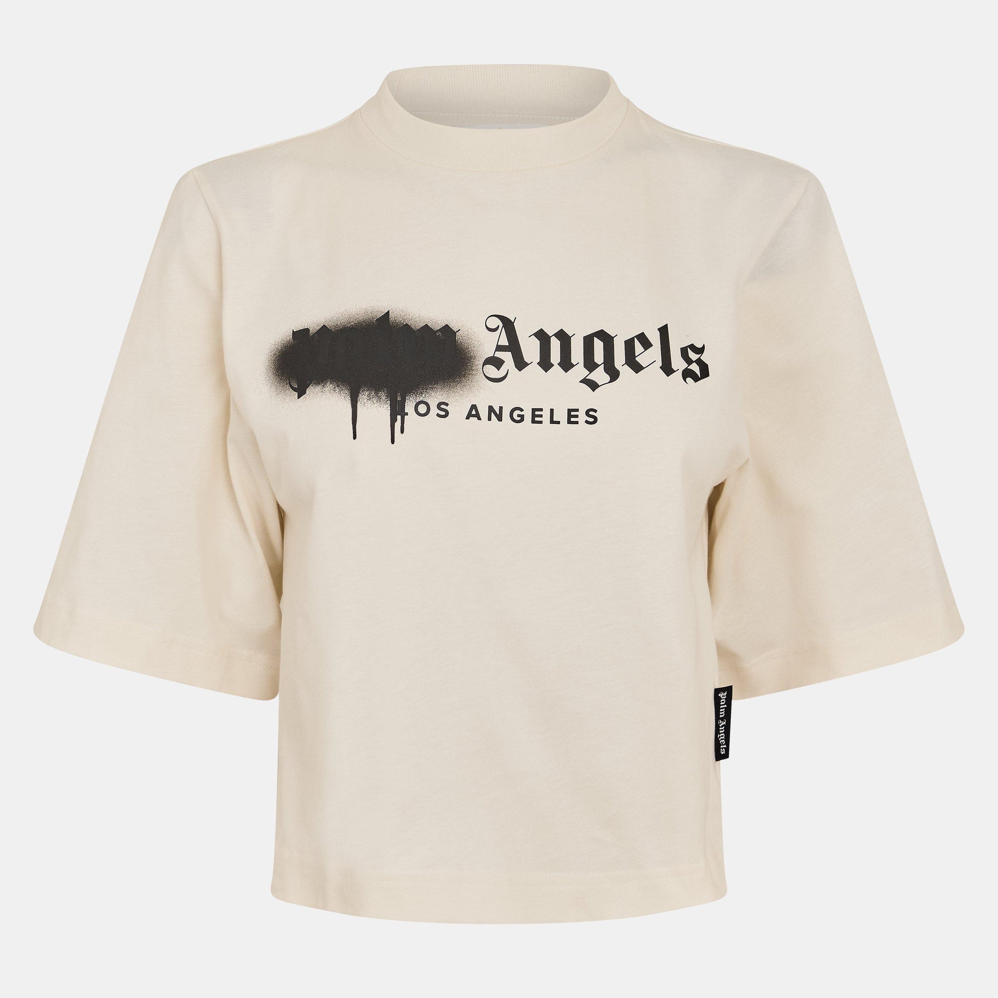 Palm Angels Women's Spray T Cropped Crop Top