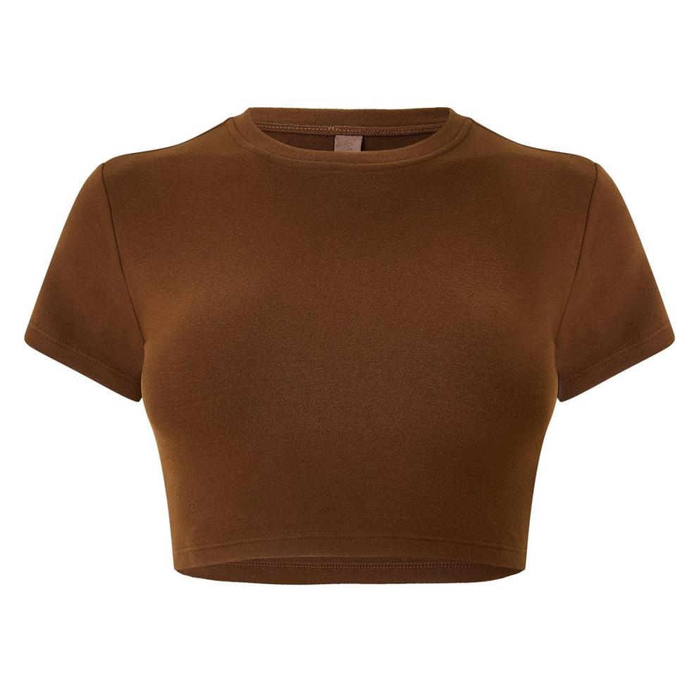 Grace Jacob Women's Espresso Cropped Crop Top