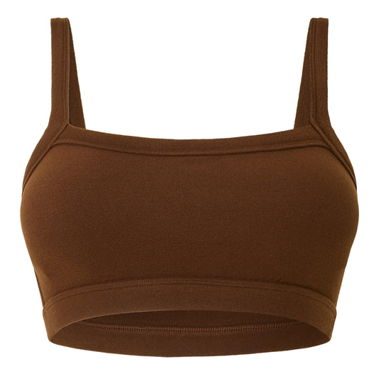 Grace Jacob Women's Espresso Bralt Cropped Crop Top