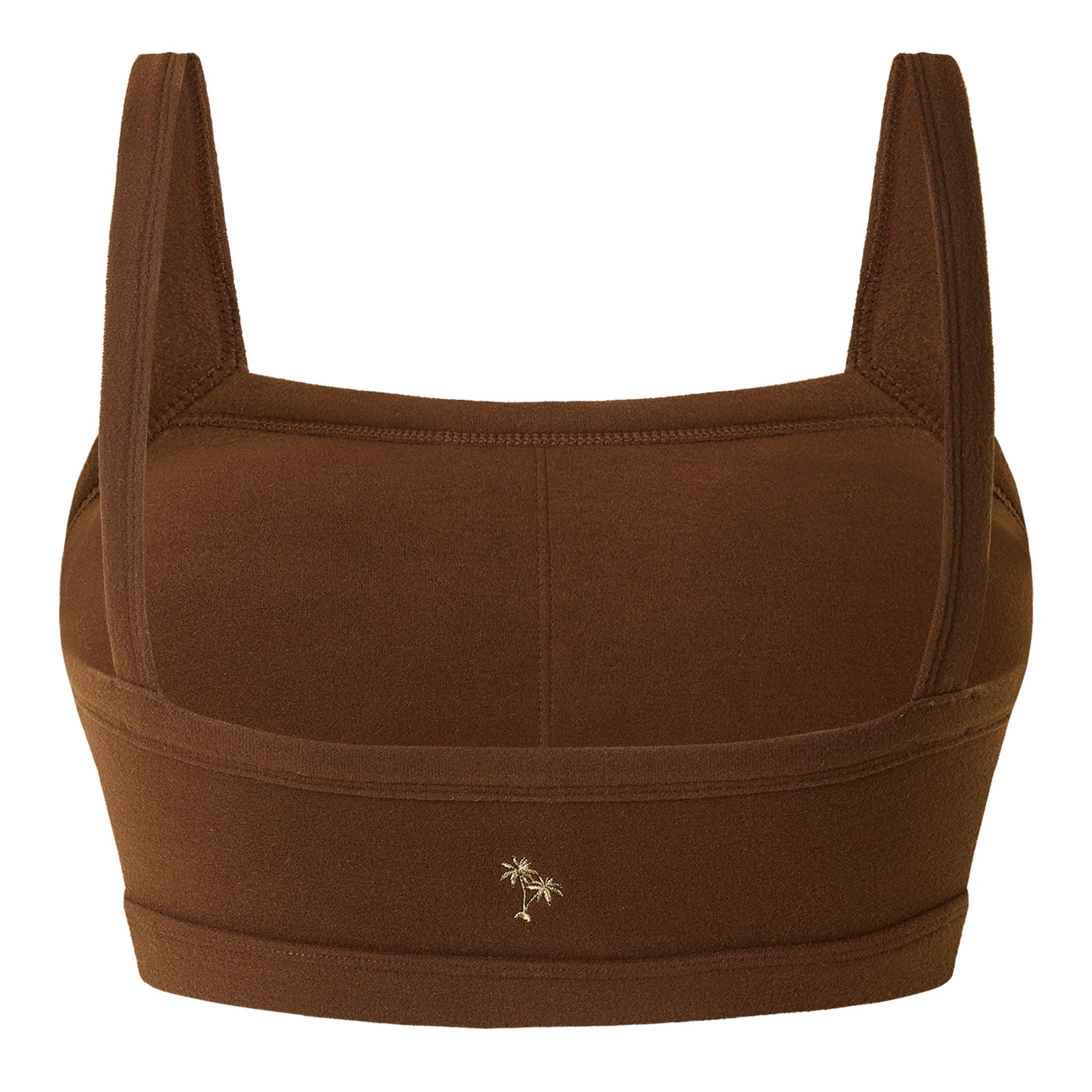 Grace Jacob Women's Espresso Bralt Cropped Crop Top