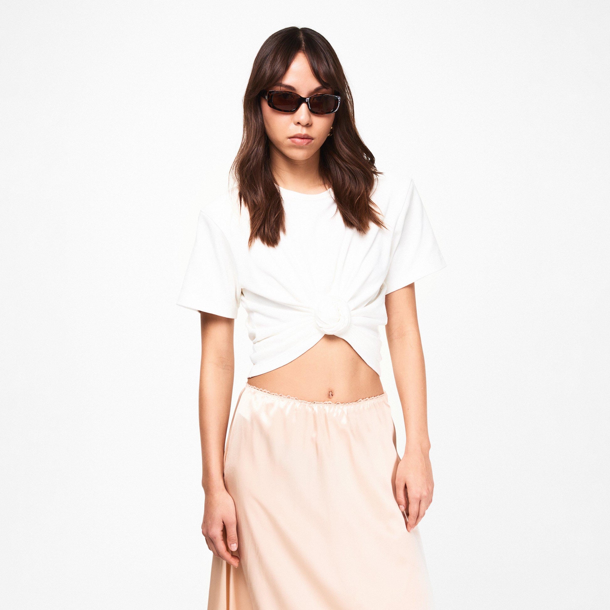 Magda Butrym Women's Knot Cropped Crop Top