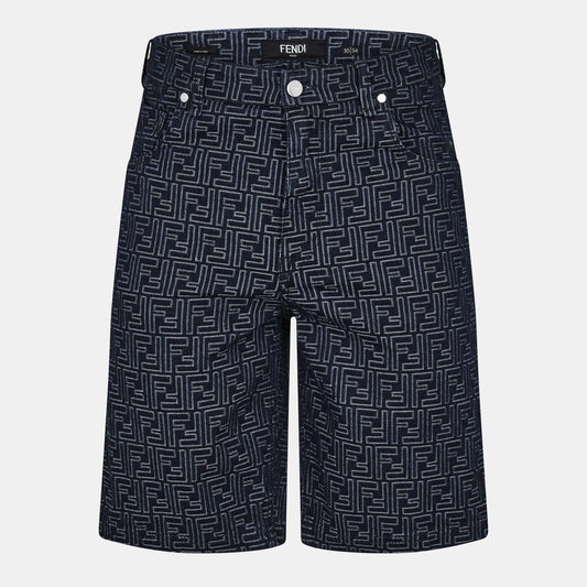 Fendi Men's Tailored Denim Shorts