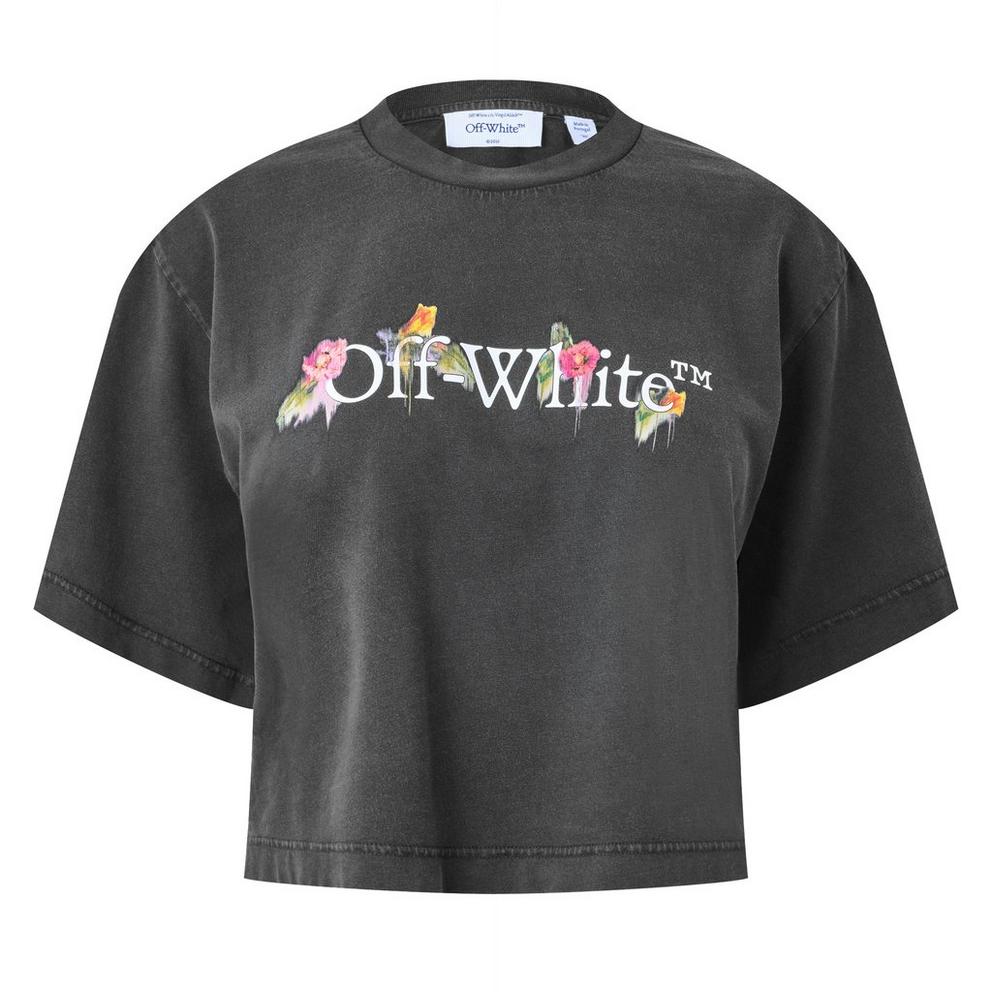 Off White Off Flower Crop T Ld63