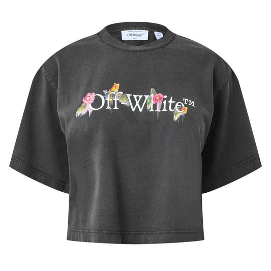 Off White Off Flower Crop T Ld63