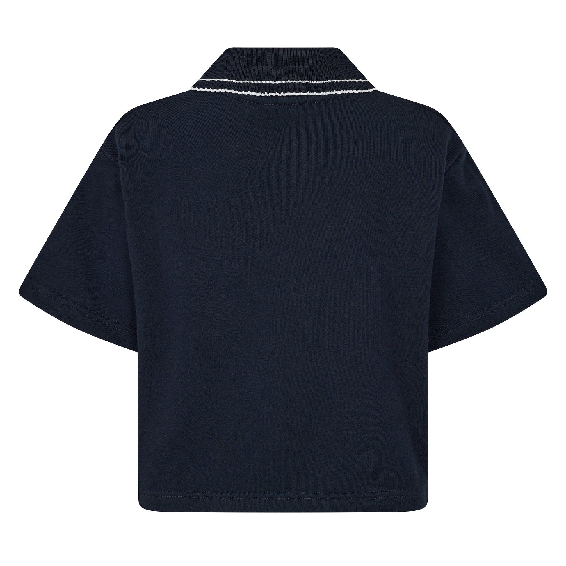 Miu Miu Women's Crop Top Cropped Short Sleeve Polo Shirt
