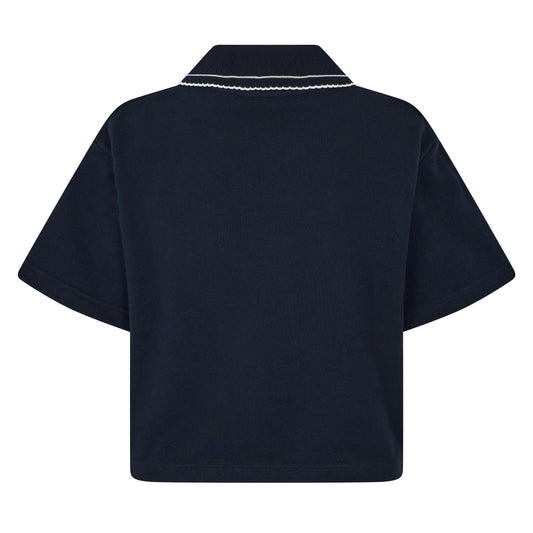 Miu Miu Women's Crop Top Cropped Short Sleeve Polo Shirt