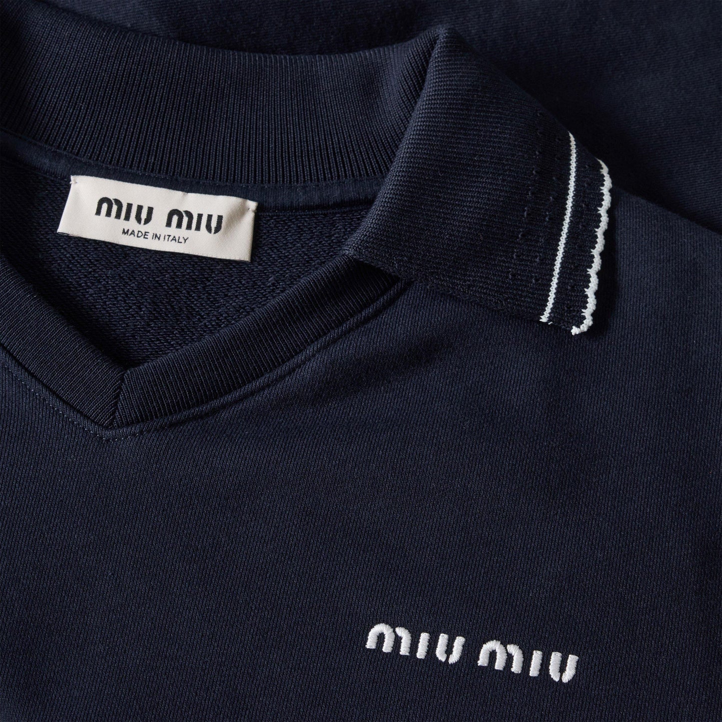 Miu Miu Women's Crop Top Cropped Short Sleeve Polo Shirt