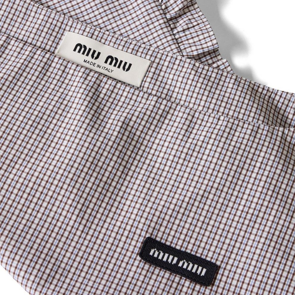 Miu Miu Women's Check Top Crop