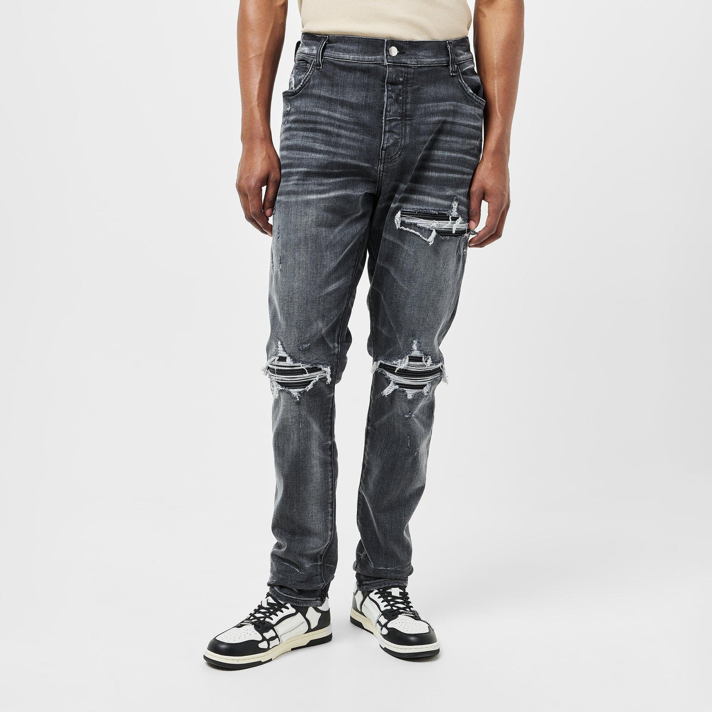 Amiri Men's Leather Slim Fit Jeans