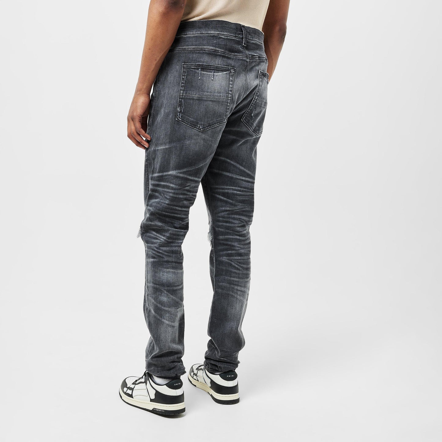 Amiri Men's Leather Slim Fit Jeans