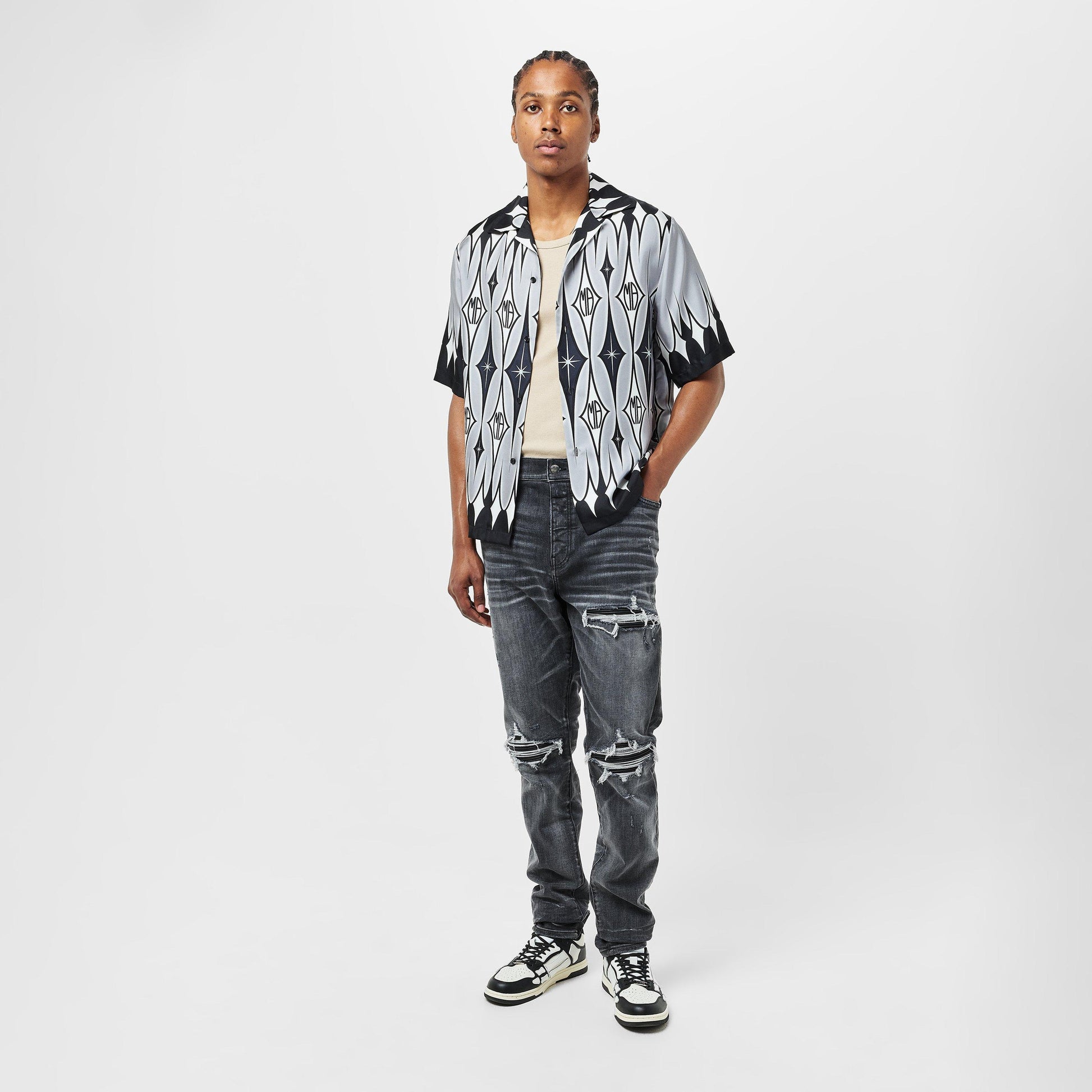 Amiri Men's Leather Slim Fit Jeans