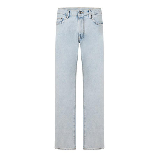 Men's Diagonal Slim Jeans with Rear Detailing