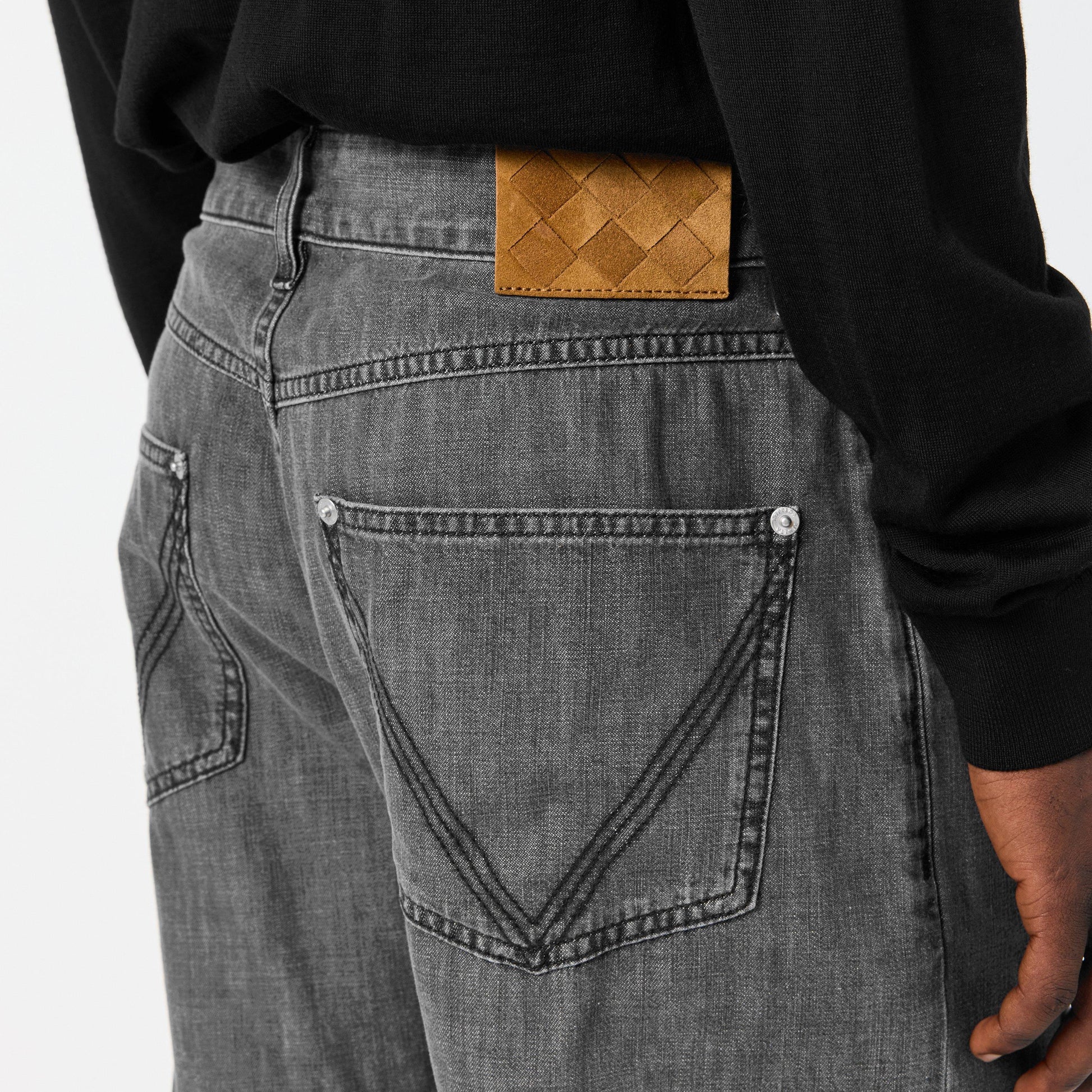 Bottega Veneta Mens Vintage Black Straight Jeans