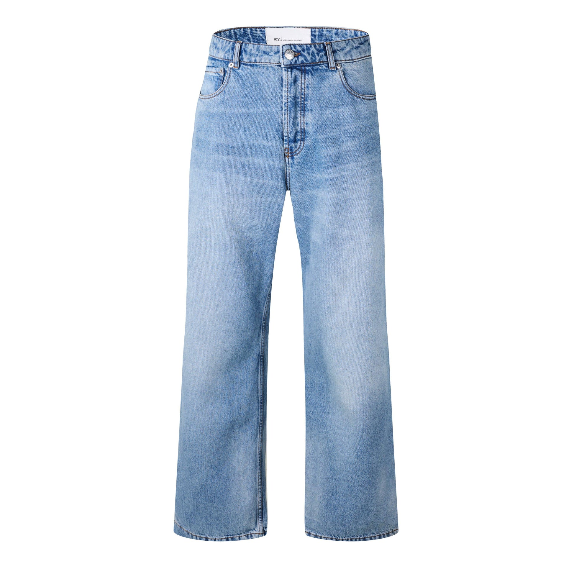 Ami Paris Large Fit Cotton Jeans