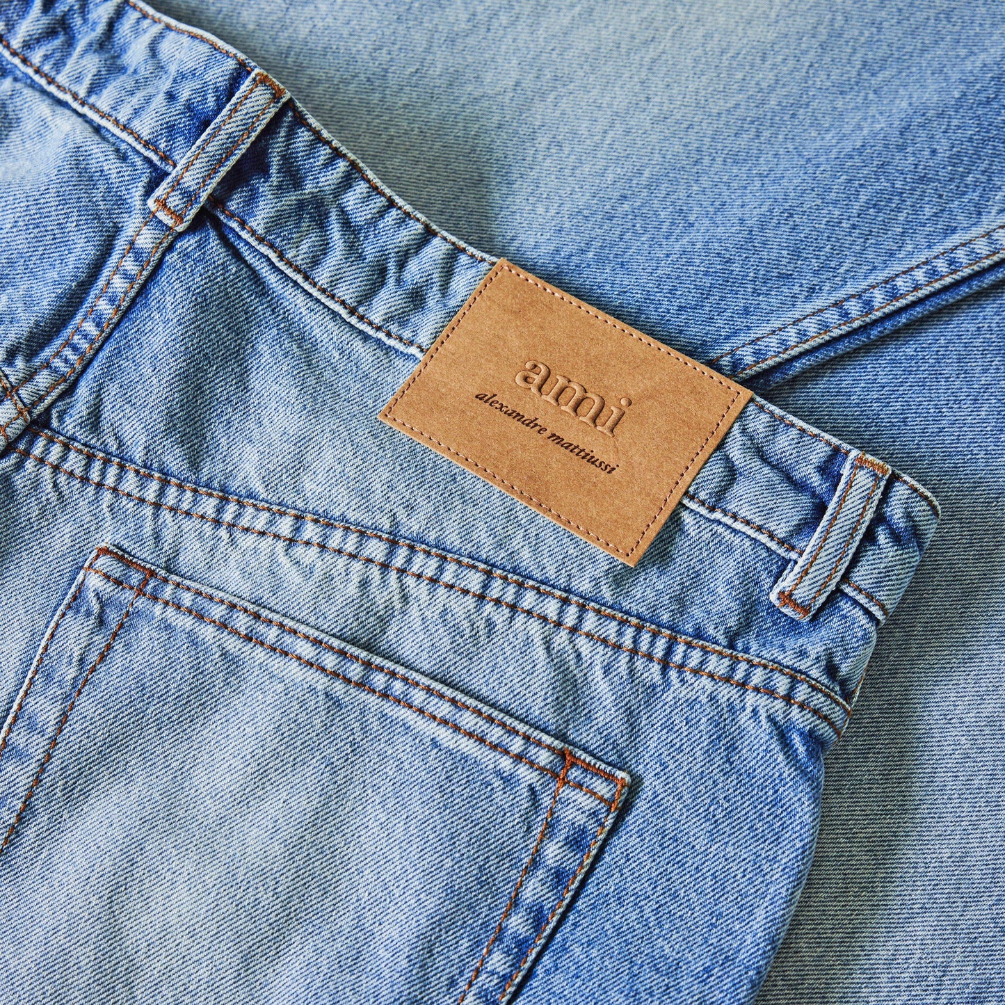 Ami Paris Large Fit Cotton Jeans