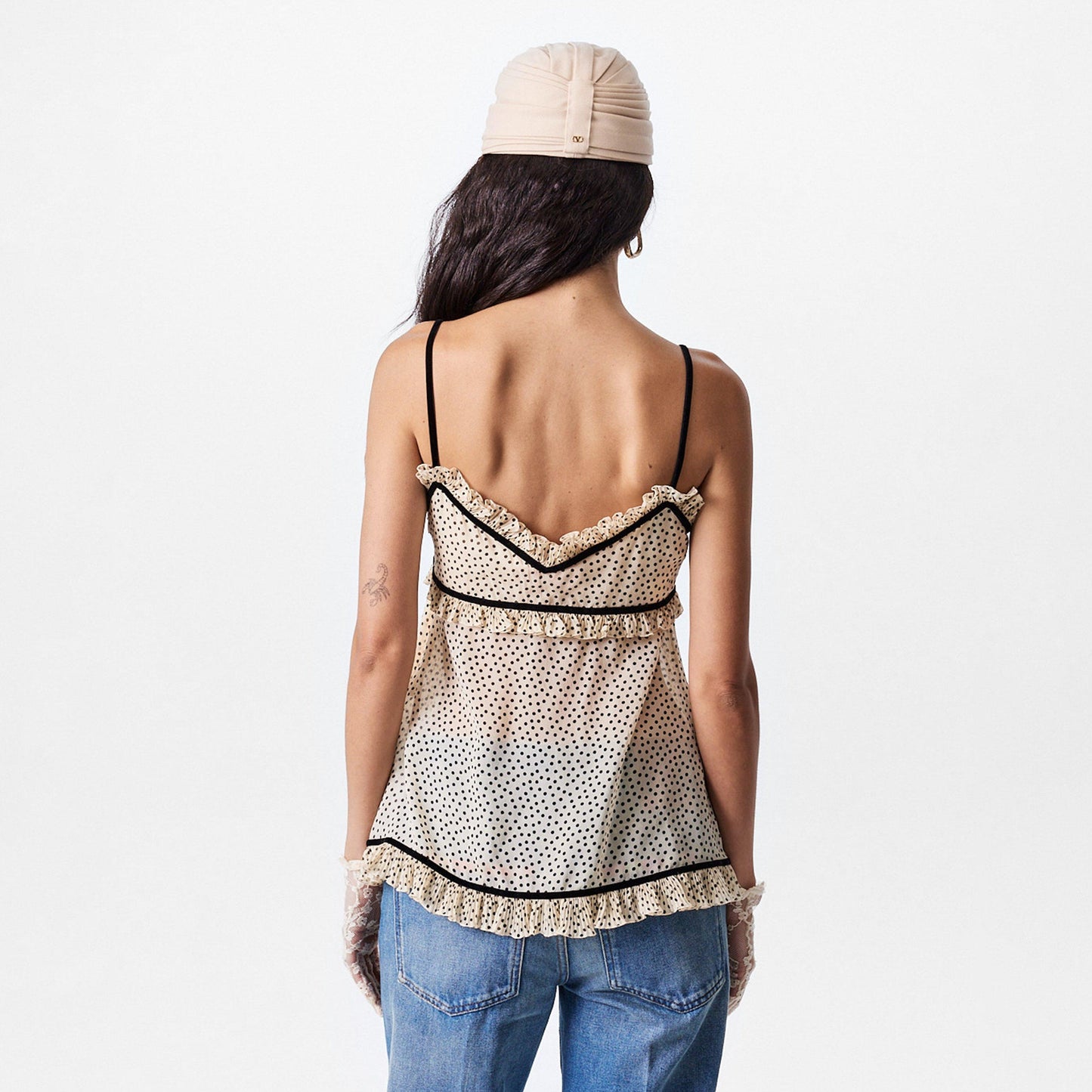 Valentino Women's Polka Dot Sleeveless Cami Top