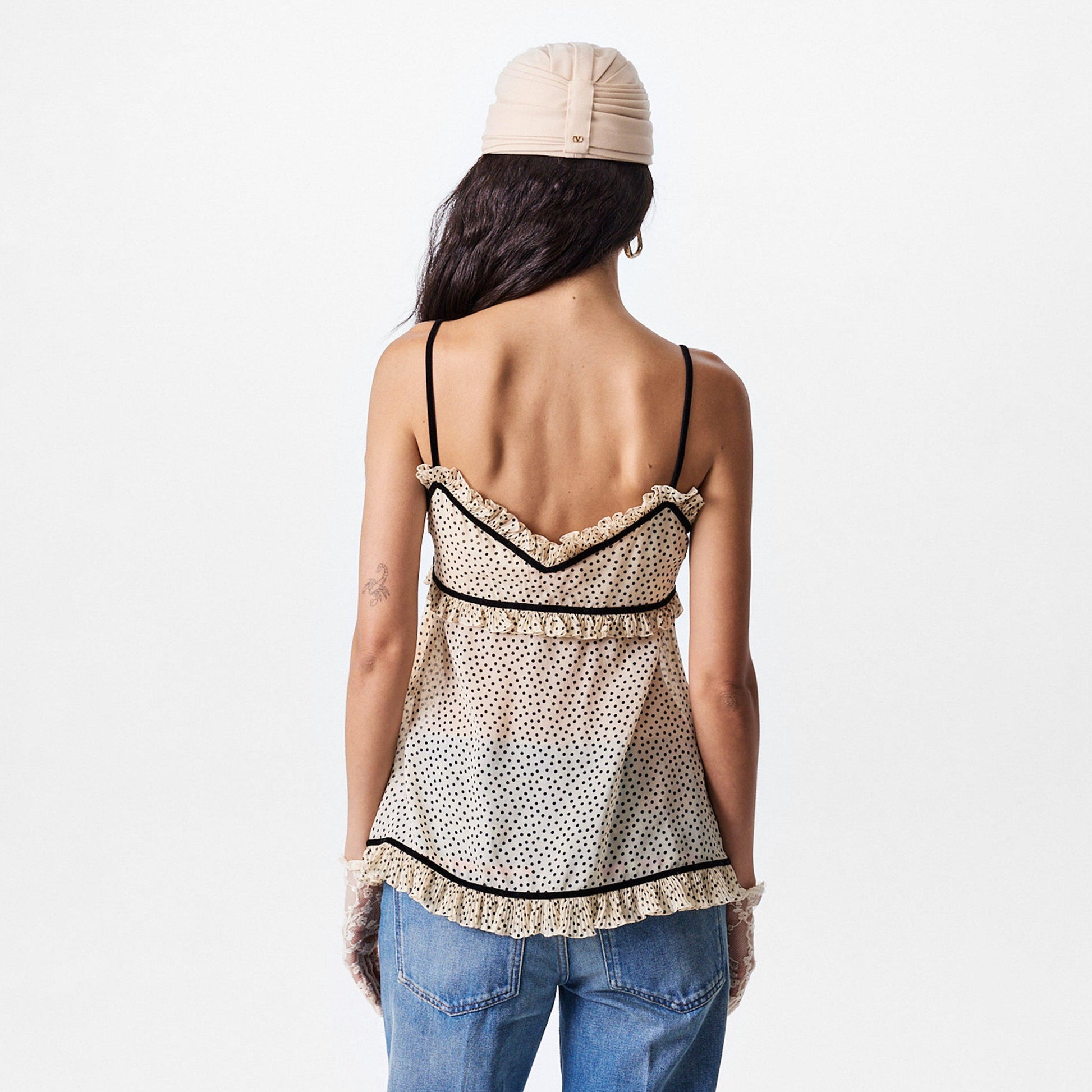 Valentino Women's Polka Dot Sleeveless Cami Top