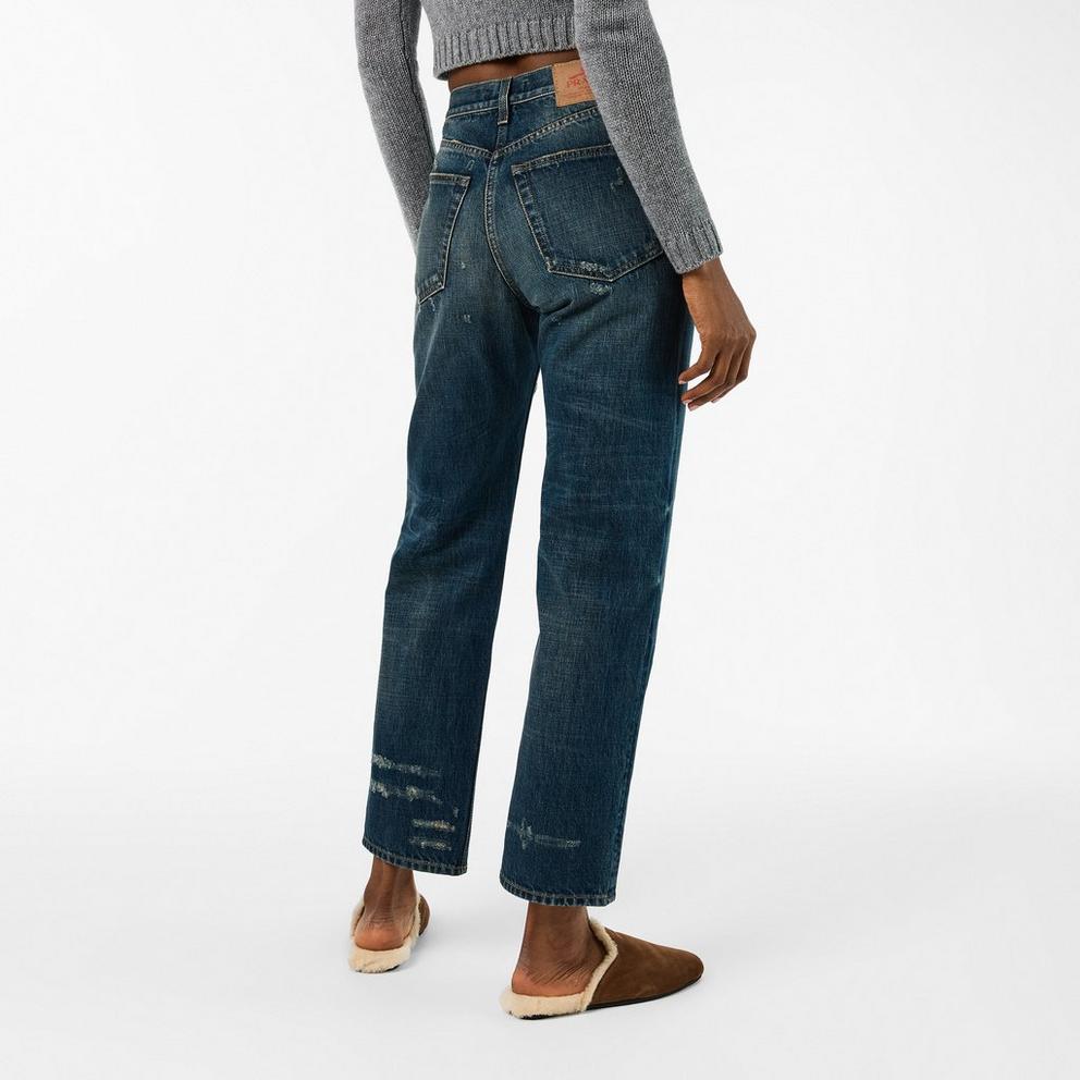 Prada Women's Washed Denim Straight Leg Jeans