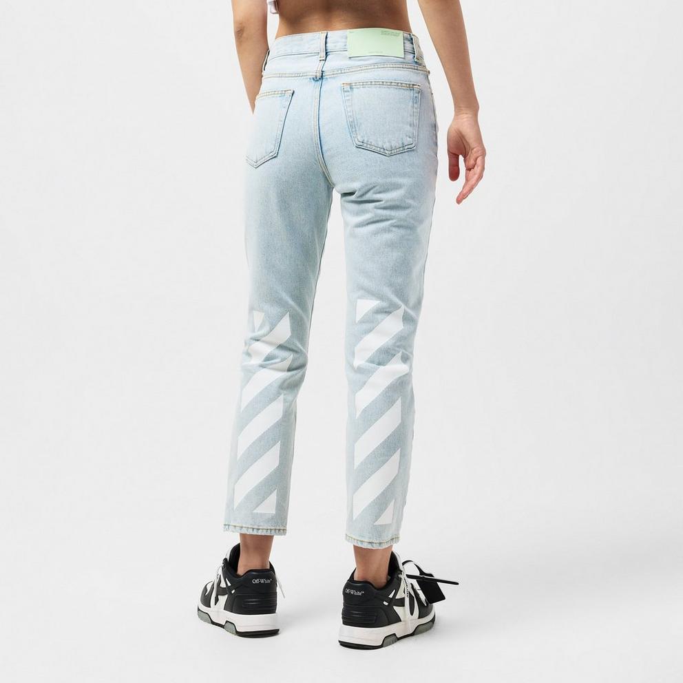 Women's Straight Leg Cropped Jeans with Signature Logo Detailing