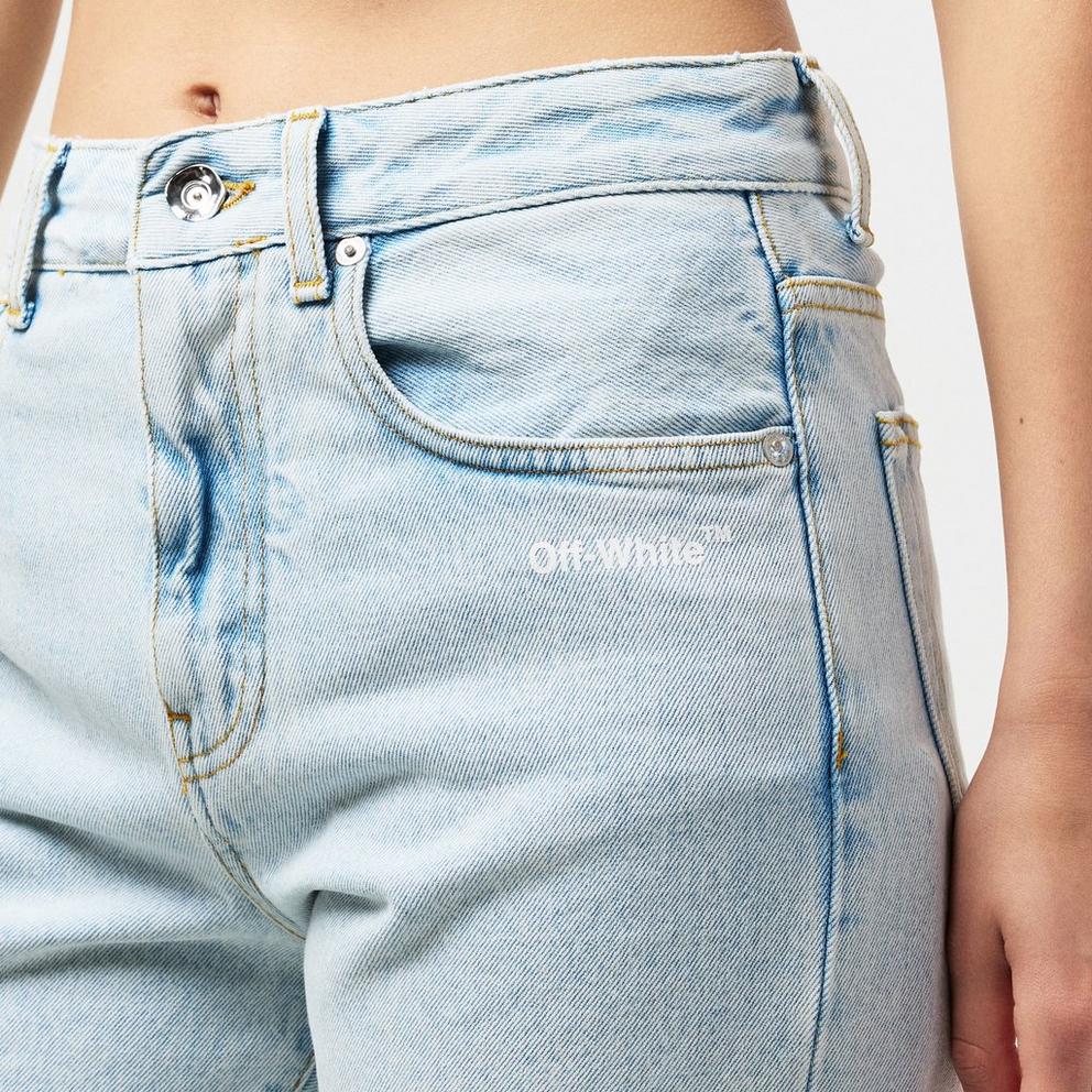 Women's Straight Leg Cropped Jeans with Signature Logo Detailing