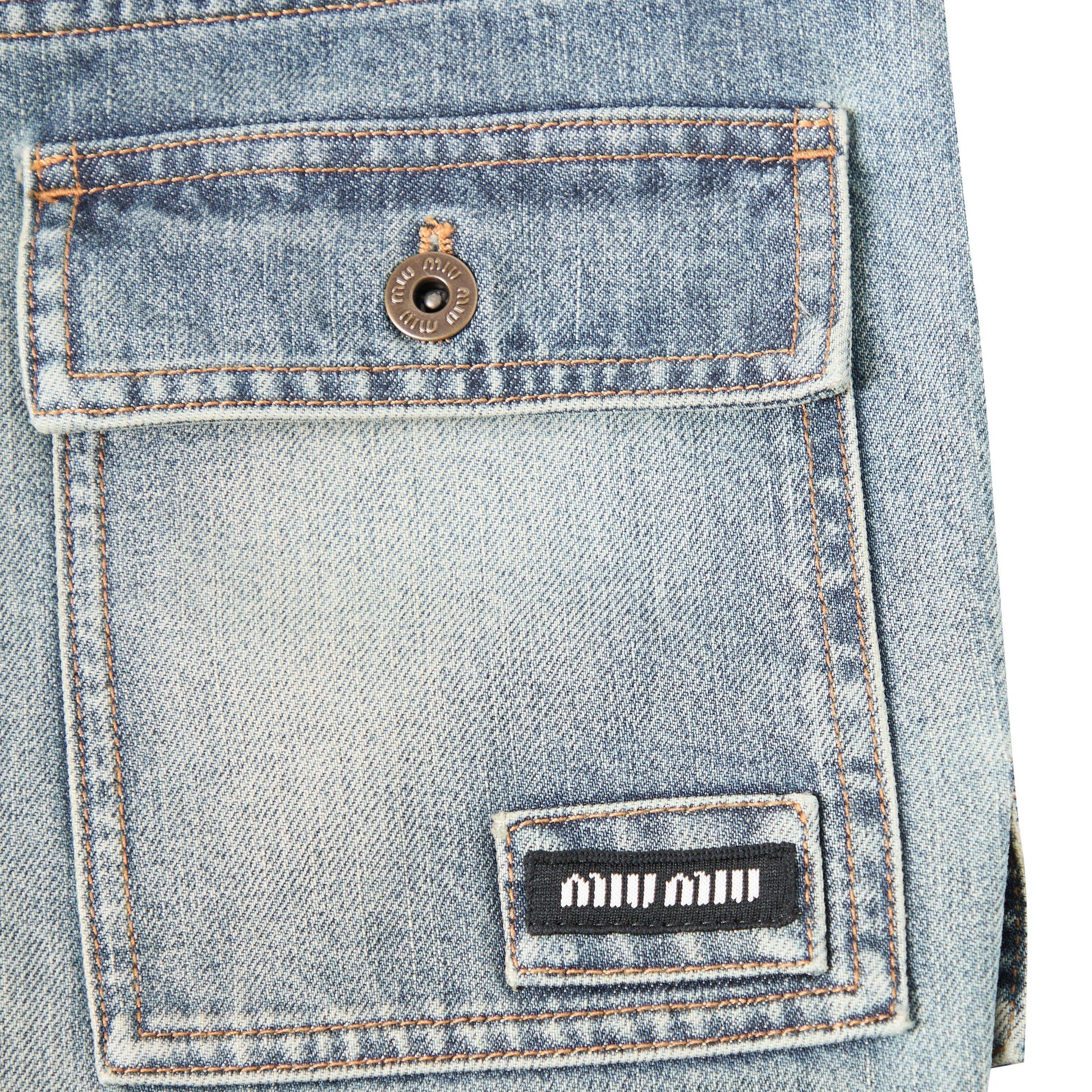 Miu Miu Women's Pocket Denim Straight Leg Jeans