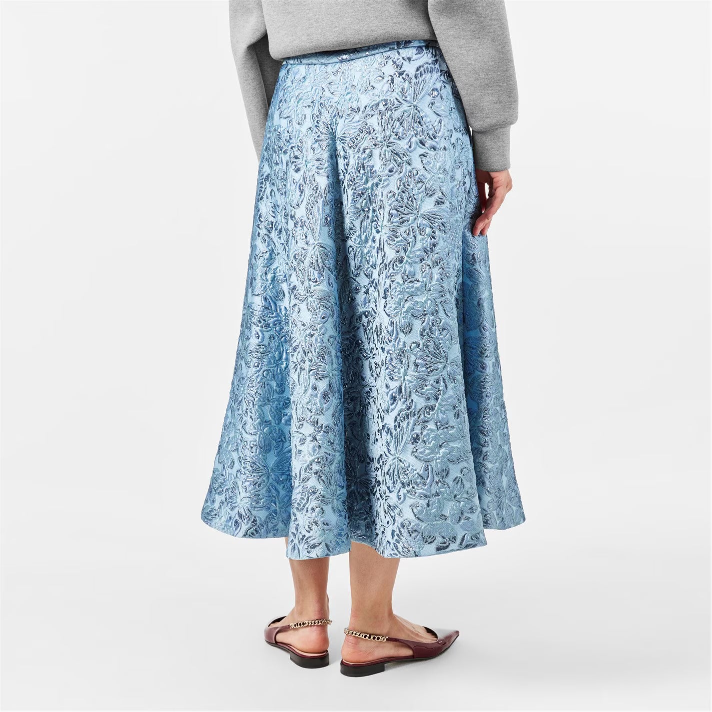 GUCCI Lamé Butterflies Brocade Skirt.