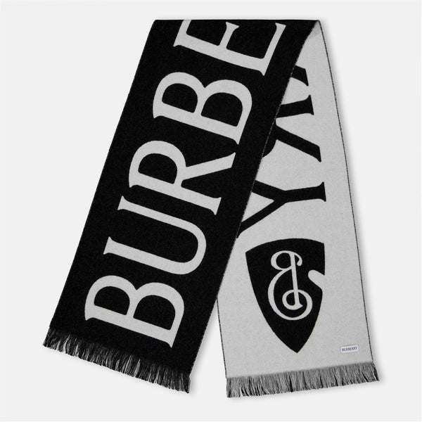 BURBERRY Football Logo-Intarsia Scarf