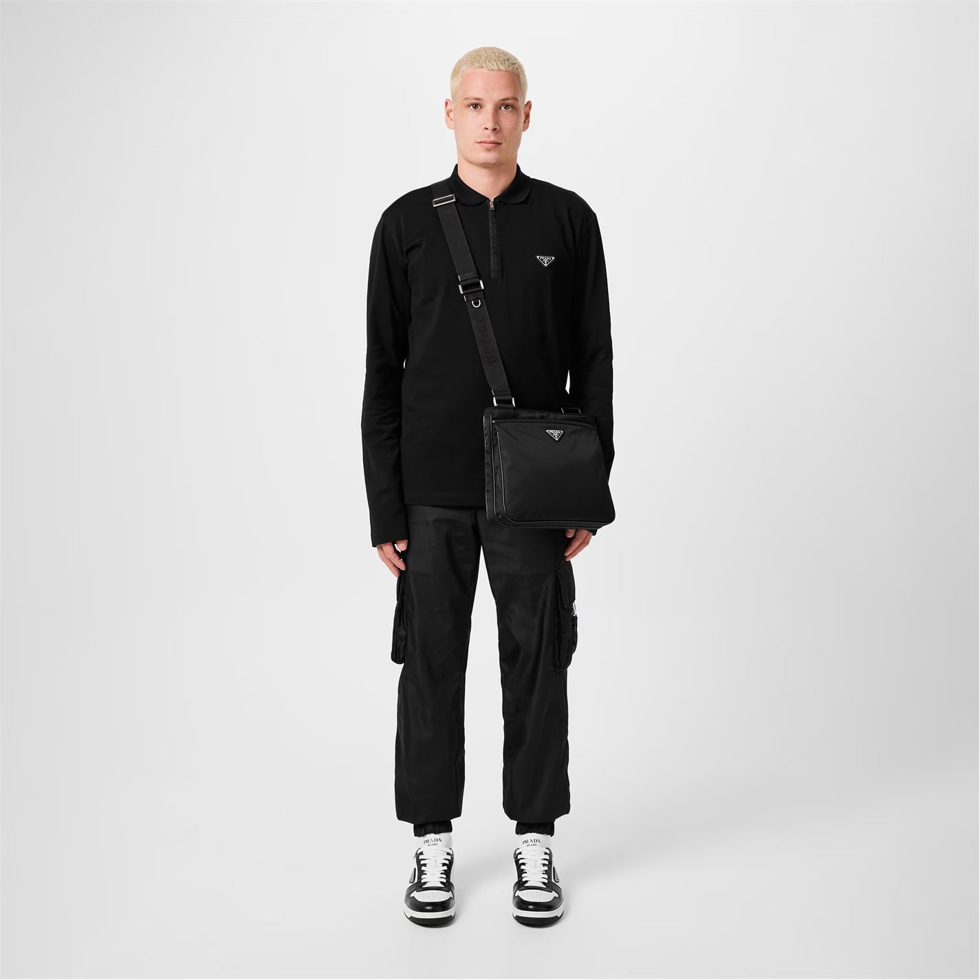 Nylon Messenger Shoulder Bag
